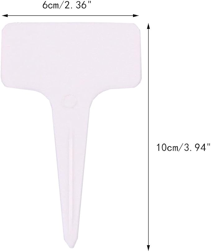 KINGLAKE Plant Labels,100 Pcs Multicolor Waterproof Plastic Plant Tags T-Type Nursery Garden Labels 6 x10cm,5 Colors
