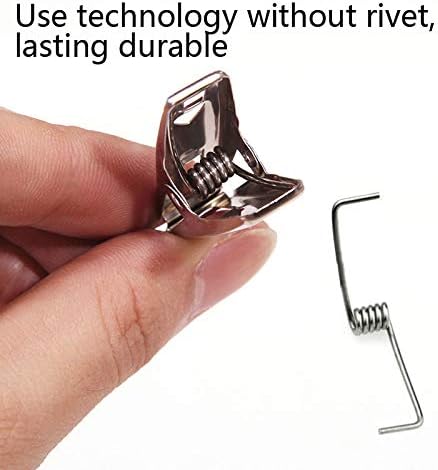 40 Pack Heavy Duty Stainless Steel Clothes Pins, Non-Slip Rubber Coated Clothespins, Metal Laundry Pegs for Outdoor Clothesline, Towel, Sock, Food Sealing, Photos, Home Kitchen Travel Office