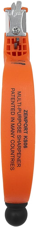Zenport KS06 6-in-1 Multi-Sharpener for Pruners, Scissors, and Knives, Orange/Black - 3 Pack