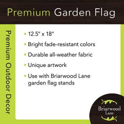 Red Truck Burlap Patriotic Garden Flag 12.5" x 18" Briarwood Lane