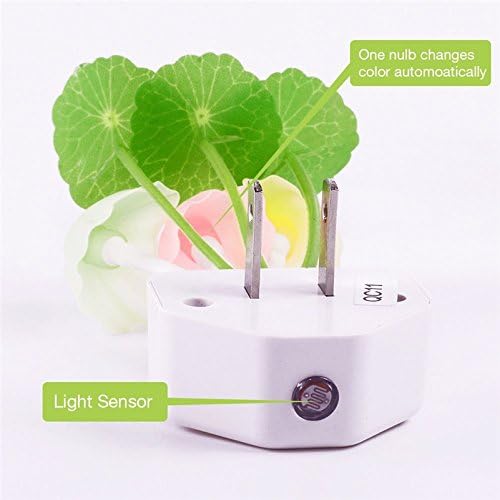 ZEZHOU Smart Sensor Led Night Lights - 2Pack 7 Color Changing Mushroom Nightlight Dusk to Dawn Sensor Auto On/Off, 0.6W Plug-in Wall Dream Bed Lamp, Gift Ideal for Nursery Baby Kids Children Adults