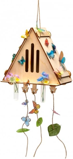 Craft-Tastic — Make A Butterfly House — DIY Nature Craft — No Tools Needed — Decorate Your House with Flowers — Ages 4+ with Help