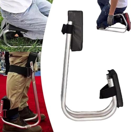 Knee Seat for Gardening Knee Seat, Garden Kneeler, Labor-Saving Tools for Farm Work Optimal Knee Protection, Ankle Support, Durable Thick Kneeling Pad & Galvanized Steel (Black)