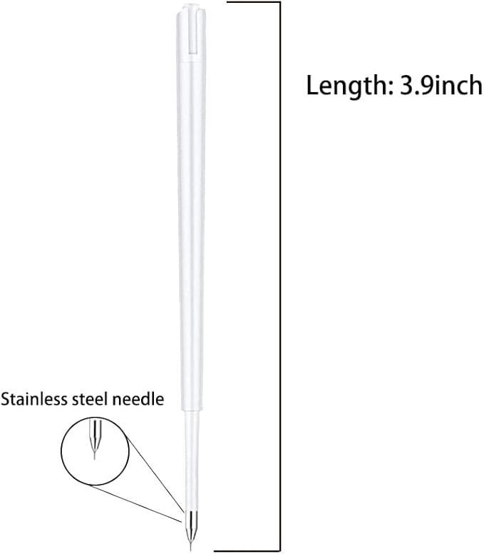 10 Pcs Pin Pen Refills, Precision Needle Refill 3.9 inch for Craft Weeding Pen Air Release Pen Tool pinpen Replacement Accessories(10 Pcs Refills)