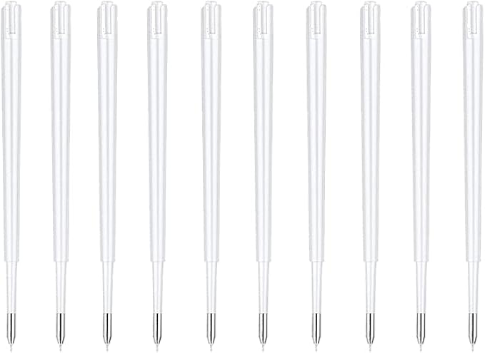 10 Pcs Pin Pen Refills, Precision Needle Refill 3.9 inch for Craft Weeding Pen Air Release Pen Tool pinpen Replacement Accessories(10 Pcs Refills)
