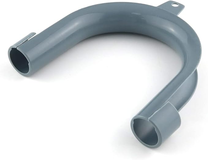 Universal U-Shape Wash. Mach. Drain Hose Guide Assembly - 1x Grey U-Shape + 2x Cable Tie Adhesive Sticker