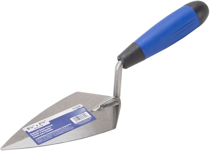 Edward Tools Brick Trowel - Pro Line Pointing Trowel with high Carbon Steel Blade - Ergo-Soft Comfort Handle - Forged Steel into Single Piece for Extra Strength - High Lift Handle (5 1/2")