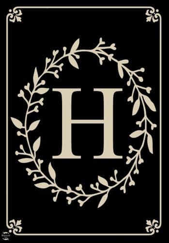 Briarwood Lane Classic Monogram Letter H Garden Flag Everyday 12.5" x 18"