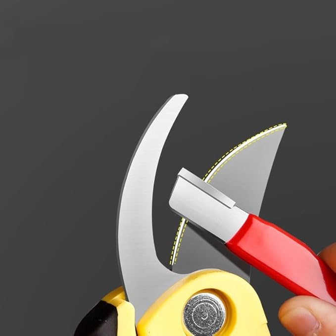 4Pcs Professional Kitchen Knife Scissors Sharpener Tungsten Diamond Ceramic Sharpening Stone for All Blades Including Garden Shears Black Red
