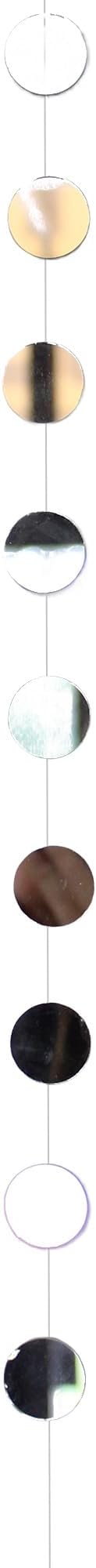 Mirror Garland Strand, Real Mirror Suncatcher, Hanging Garden Sun Catcher Mobile, Patio Decor, Window Sun Catcher, 50 Double Sided Glass Mirrors, 48 Inch Strand
