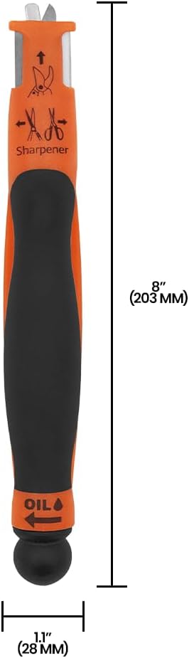 Zenport KS06 6-in-1 Multi-Sharpener for Pruners/Scissors and Knives, 8-Inches Long