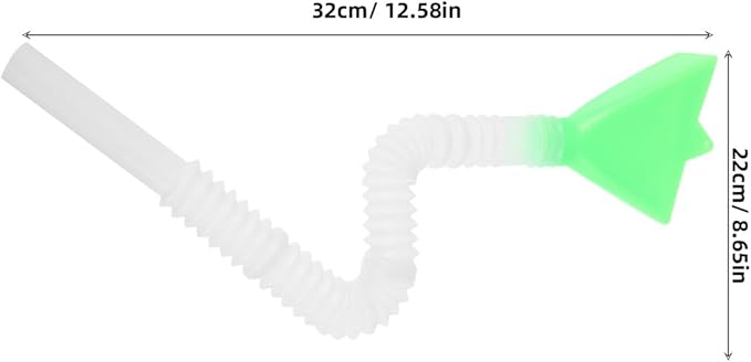 SUPVOX Adjustable Seeder Tube with Funnel - 1.25" (3.2cm) Flexible Replacement Seed Planter Tube for Corn & Wheat Drills, Heavy Duty Plastic Fertilizer Hose for Farm Machinery, 1-Set