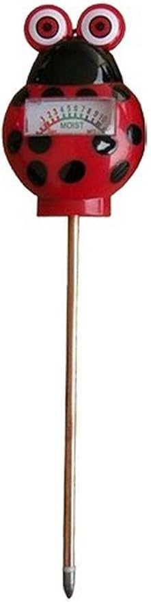 Simply Conserve AM Conservation Group Red Ladybug Indoor & Outdoor Soil Moisture Meter - Ladybug Themed Moisture Meter for Plants with Easy-to-Read Dial