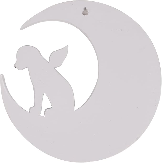 Pet Memorial Stone for Dogs Cats, 10 Inch Memorial Gifts for Loss of Dog, Heart Shaped Cat Memorial Stones, Pet Memorial Gifts, Pet Loss Sympathy Gift (Moon Dog)