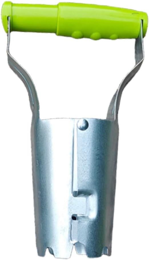 Bulb Planter - Light Green PP Handle, Galvanized Steel, Bulb Planter Tool, Length 230mm(9.2"), Easy Drilling/Transplanting/Planting