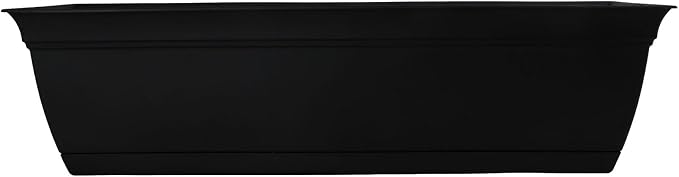 The HC Companies 30" Eclipse Plastic Window Box 7.76"x29.98"x6.57" in Black Color