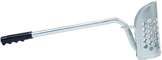 Ultimate 24" Galvanized Metal Long Handle Sand Scoop for Metal Detecting - Rust-Resistant, Heavy-Duty Design for Efficient Treasure Hunting