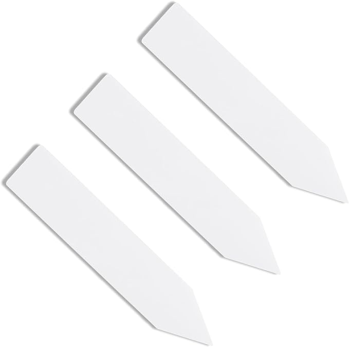 Quluxe 200 Pcs 2" White Plant Name Tags Plant Label Stakes Plastic Garden Markers for Outdoor Garden