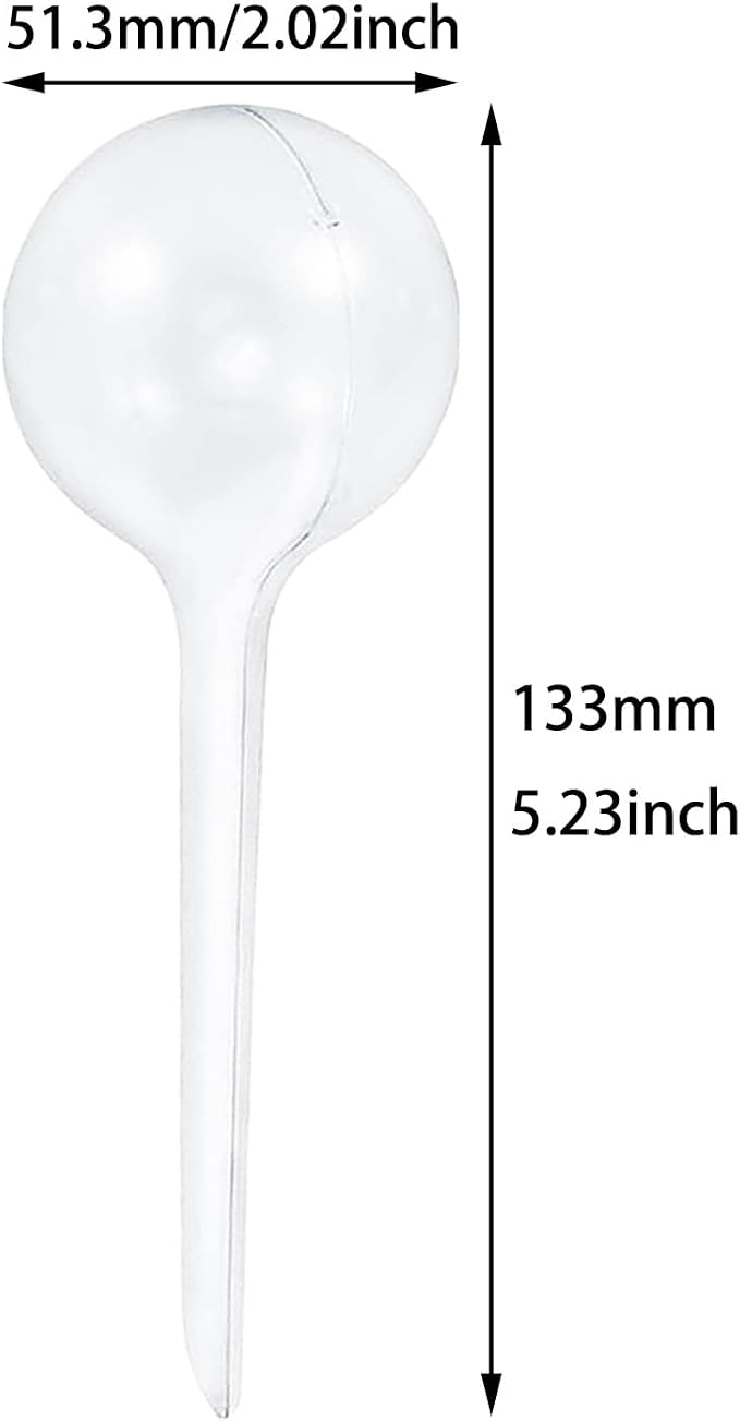 10PCS Transparent PVC Plant Watering Ball 13x5cm Flower Watering Bulb Suitable for Potted Plants Hanging Baskets Office
