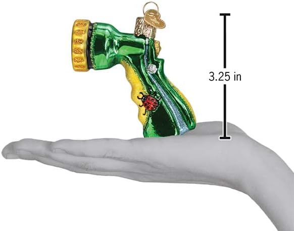 Old World Christmas Garden Hose Nozzle Glass Blown Ornament for Christmas Tree, Handcrafted Holiday Decoration, Garden Collection
