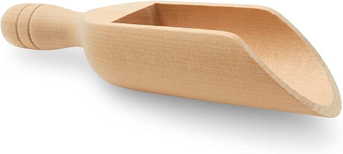 1/2 Cup Ice Scoop for Freezer Ice Machine Bucket, Wooden Pet Cat Dog Food Measuring Scoop, Half Cup (4 OZ.) Feed Soil Garden Scoopers, Candy Scoops for Candy Buffet Canisters & Jars, by Woodpeckers