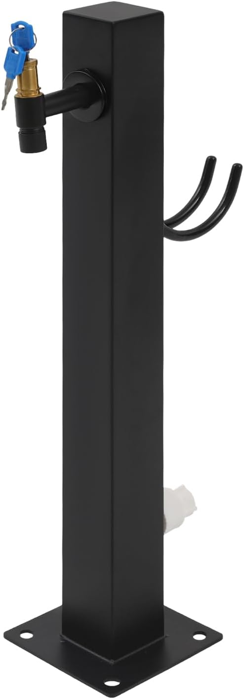 Outdoor Vertical Garden Water Column, 304 Stainless Steel & All-Copper Faucet, Dual Water Inlet，Outdoor Antifreeze Faucet Dispenser Hydrant Water Feature Fountain, for Irrigation