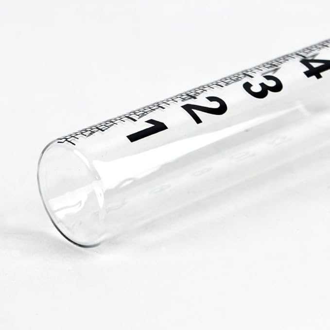 5'' Capacity Rain Gauge Replacement Tube,2 Pcs Glass Rain Gauges Tube for Garden Yard Outdoor