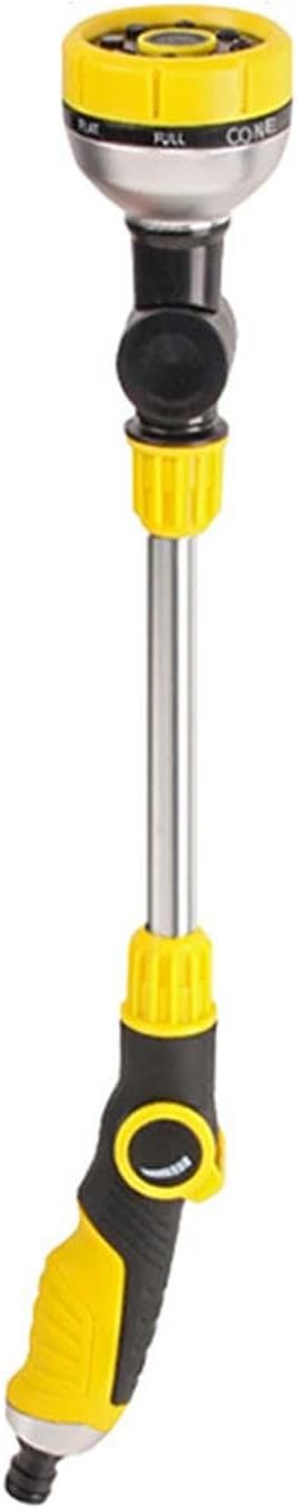 Watering Wand Plant Watering Wand Garden Hose Sprayer Wand Water Hose Long Hose Nozzle Sprayer Adjustable 8 Patterns Ergonomic Rubber Grip Suitable Fo, Yellow