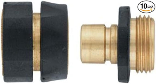 10-Pack Orbit Brass Hose Quick Connect Set