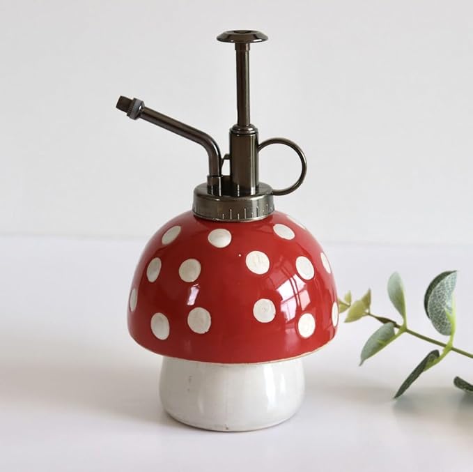 Ceramic Mushroom Plant Mister, Spray Bottle, Toadstool, Collectible Magic Mushroom, Succulent Mister, Fern Mister, Seedling Mister