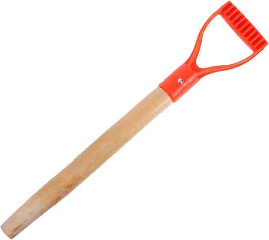 Mikikit Garden Fork Replacement Handle D Shaped Durable Wooden Shovel Grip with Nonslip Surface for Comfortable Digging and Secure Control in Heavy Soil