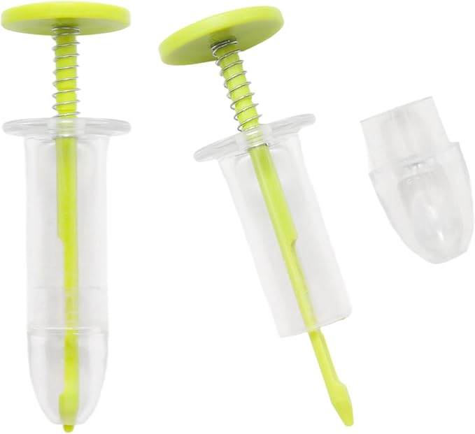 2PCS Mini Sowing Seed Dispenser, Small Seed Spreader Handheld, Mini Garden Spreader for Grass, Spinach, Carrot and Lettuce Seeds (Green)