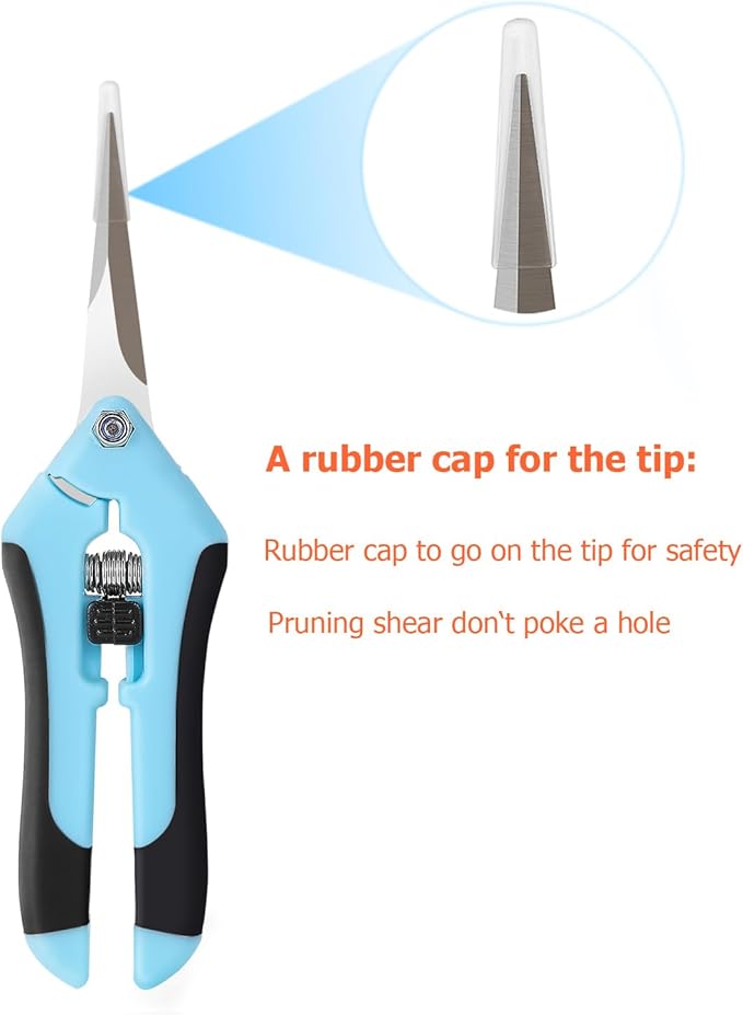 4 Pack Pruning Shears, 6.5 Inch Garden Scissors Gardening Hand Pruning Snips with Straight Stainless Steel Precision Blades for Gardening Flower Plant Precise Trimming and Pruning Maintenance