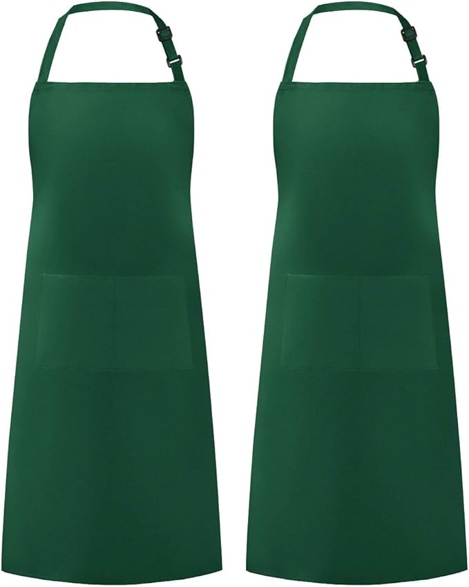 Syntus Apron for Men Women, Adjustable Cooking Kitchen Chef Aprons with 2 Pockets