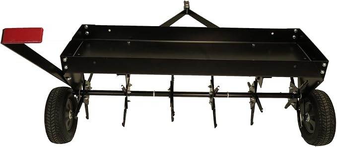 Brinly Tow Behind Plug Aerator with Universal Hitch, 40" - Flat Black