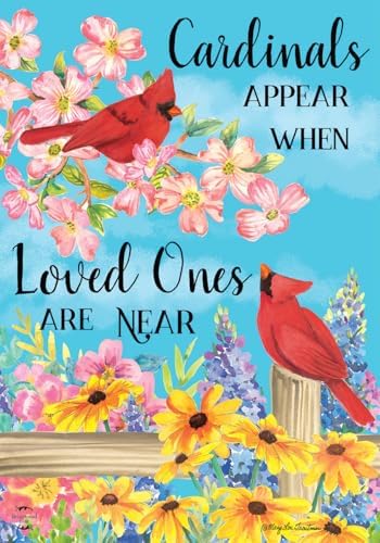Briarwood Lane Cardinals Appear Spring Garden Flag Floral Birds 12.5" x 18"
