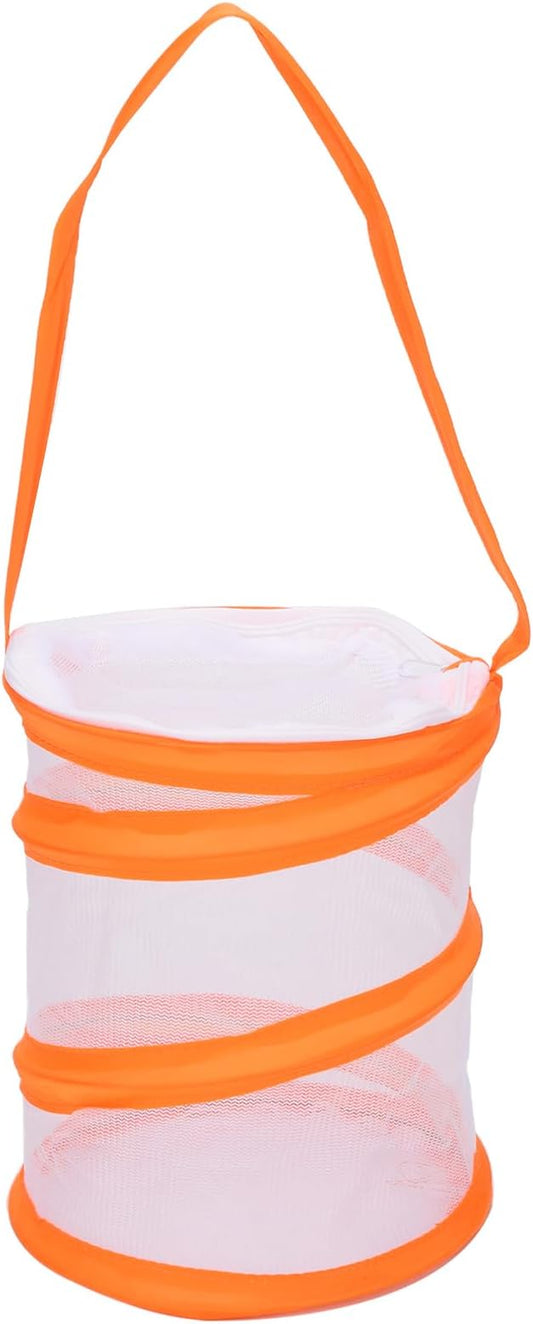 Insect Lore Butterfly Garden Habitat Foldable Washable and Reusable Butterfly Cage 6.3" x 7.9" Tall(Orange, Small)