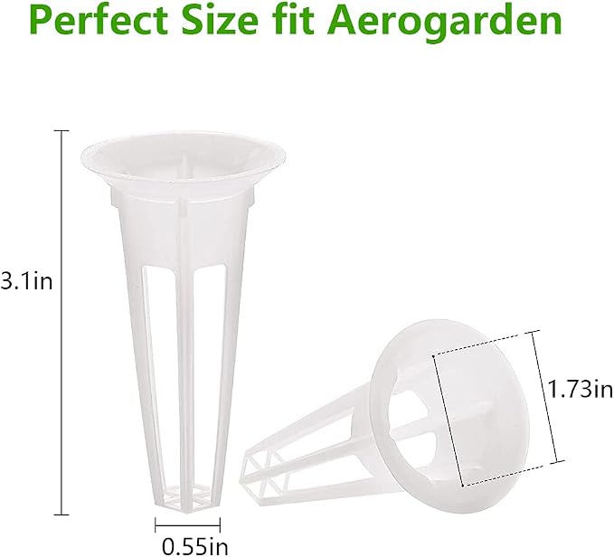 50pcs Grow Baskets Replacement for Aerogarden, Seed Pods Baskets Compatible with Grow Sponges and Domes, Plant Growing Containers for Hydroponic Growing System