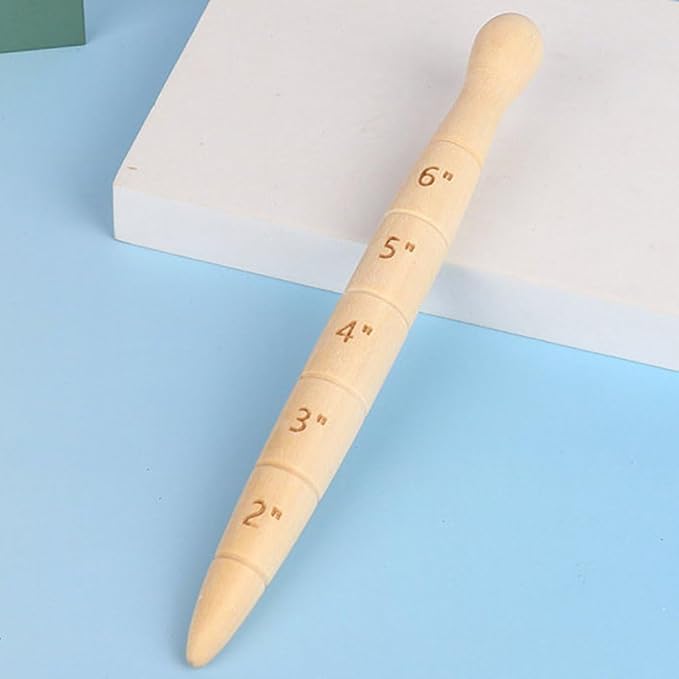Wooden Seed Dibber with Measurement Handheld Save Time Ergonomic Handle Quick Efficient Seed Planter Tool Tapered Gauge Wood Dibber