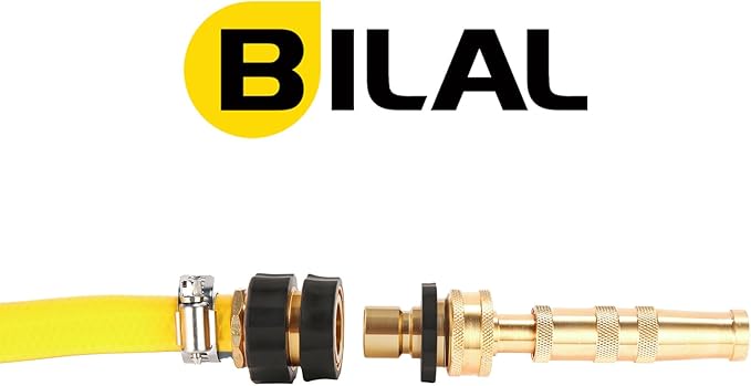 BILAL 12 Piece Quick Connect Hose Fittings for Garden Hose Quick Connector with Gasket, 3/4 Inch GHT Male and Female Attachment Quick Release Water Hose Adapter