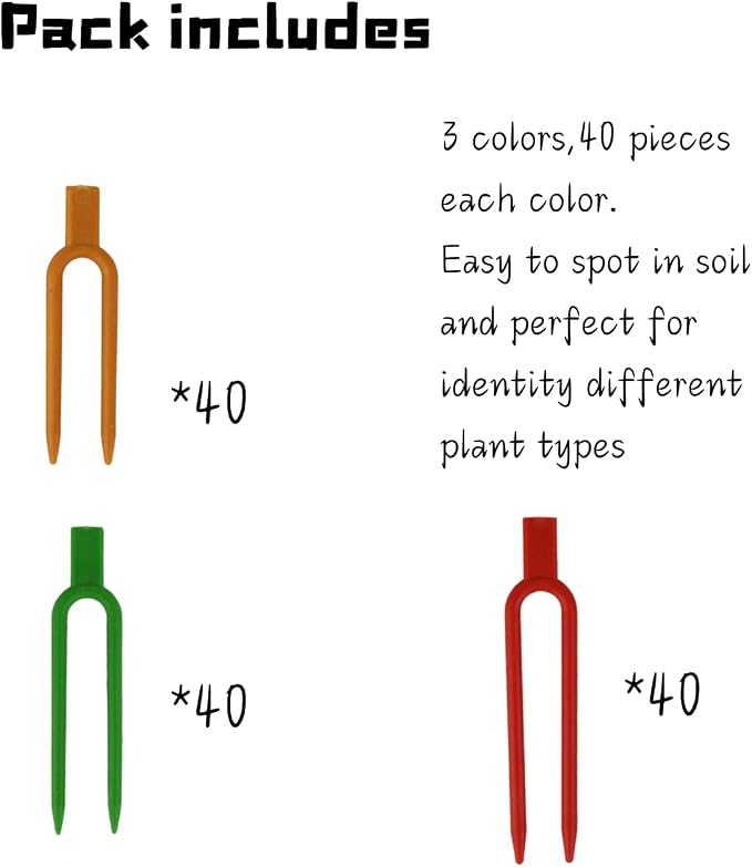 120 Pcs Plastic Strawberry Plant Support Pins Plant Clips Garden Pins for Plant Cutting,3 Colors U-Shaped Anchor Clips for Cuttings, Strawberry Runners While They Root