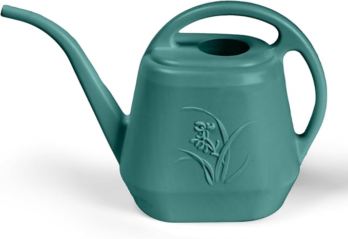 Hand Plastic Watering Can - for Home Plant Garden - 1/2 Gallon - Green