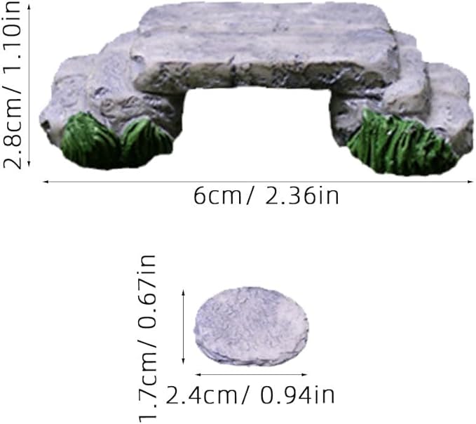 Yardwe Mini Mushroom Pedal Ornament Creative Mini Stepping Stone Garden Decor for Fairy Garden Succulent Pots Outdoor Micro Landscape DIY Accessory