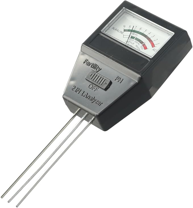 Soil PH And Fertility Meter 2-in-1 Garden Soil Test Kit No Battery Required With 0-9 PH Range And 3.35'' Probe For Plant Care In Yard, Lawn, Farm, And Greenhouse