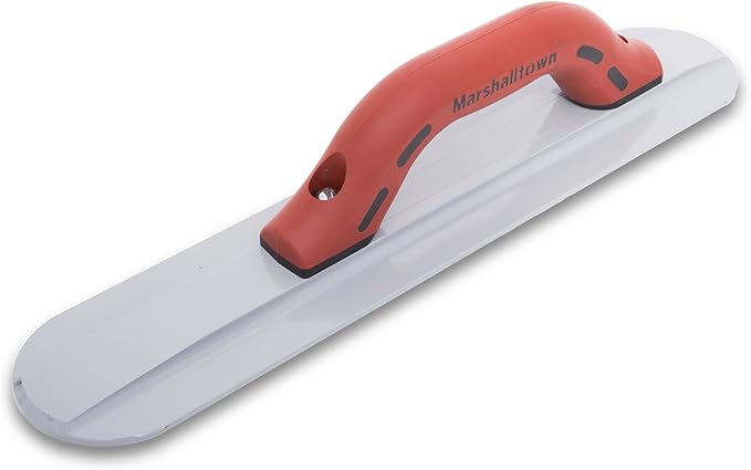 MARSHALLTOWN Round End Magnesium Hand Float, 16 x 3/8 Inch Mag Float with Standard DuraSoft Handle, Eliminates Marks, Provides Smooth Finish, Made in the USA, Concrete Tools, 143D