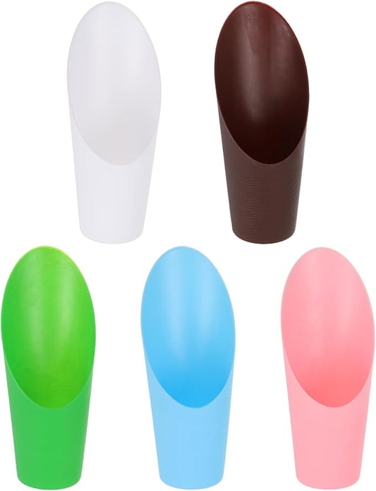 PATIKIL Bonsai Soil Scoops, 5 Pack Plastic Garden Shovel Potting Scoops Gardening Tool for Plant Flower Succulent, 5 Colors