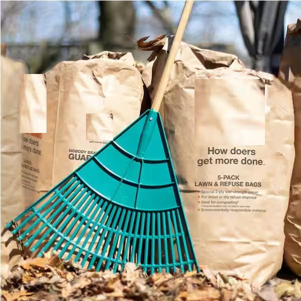 30 Gallon Heavy Duty Paper Refuse Bags – Brown Lawn and Garden Waste Bags, 25 Pack