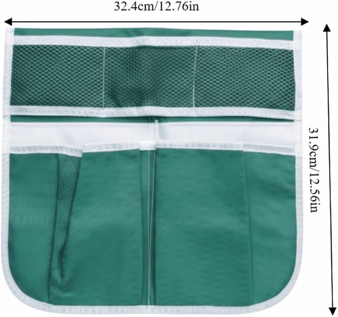 Garden Stool Side Bag 2 Pcs – Hanging Organizer with Pockets for Gardening Kneeler Bench, 600D Oxford Cloth Storage Pouch for Tools and Supplies