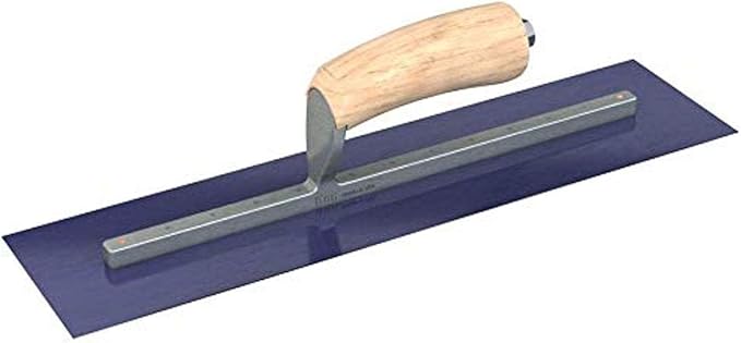 Bon 66-181 Steel City Finish Trowel - Square - Blue Steel - 16 X 5 - Wood