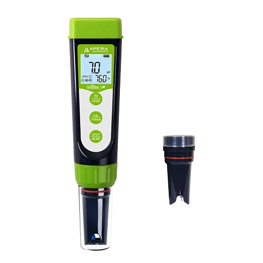 Apera Instruments GroStar Series GS1-P pH/ORP Pen Tester Kit with Replaceable Double-Junction pH Probe and ORP Probe for Hydroponics Water Quality Testing, Gen II